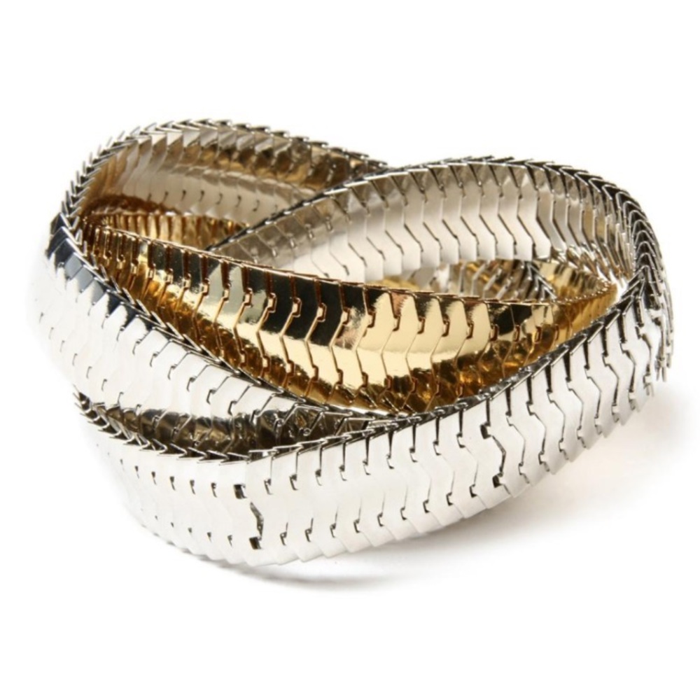 NWT Tri color Interconnected Bracelet